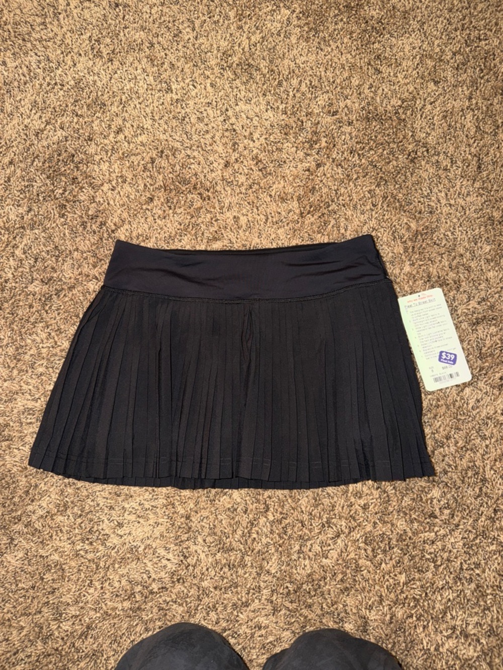 Lululemon Black Pleated Skirt
